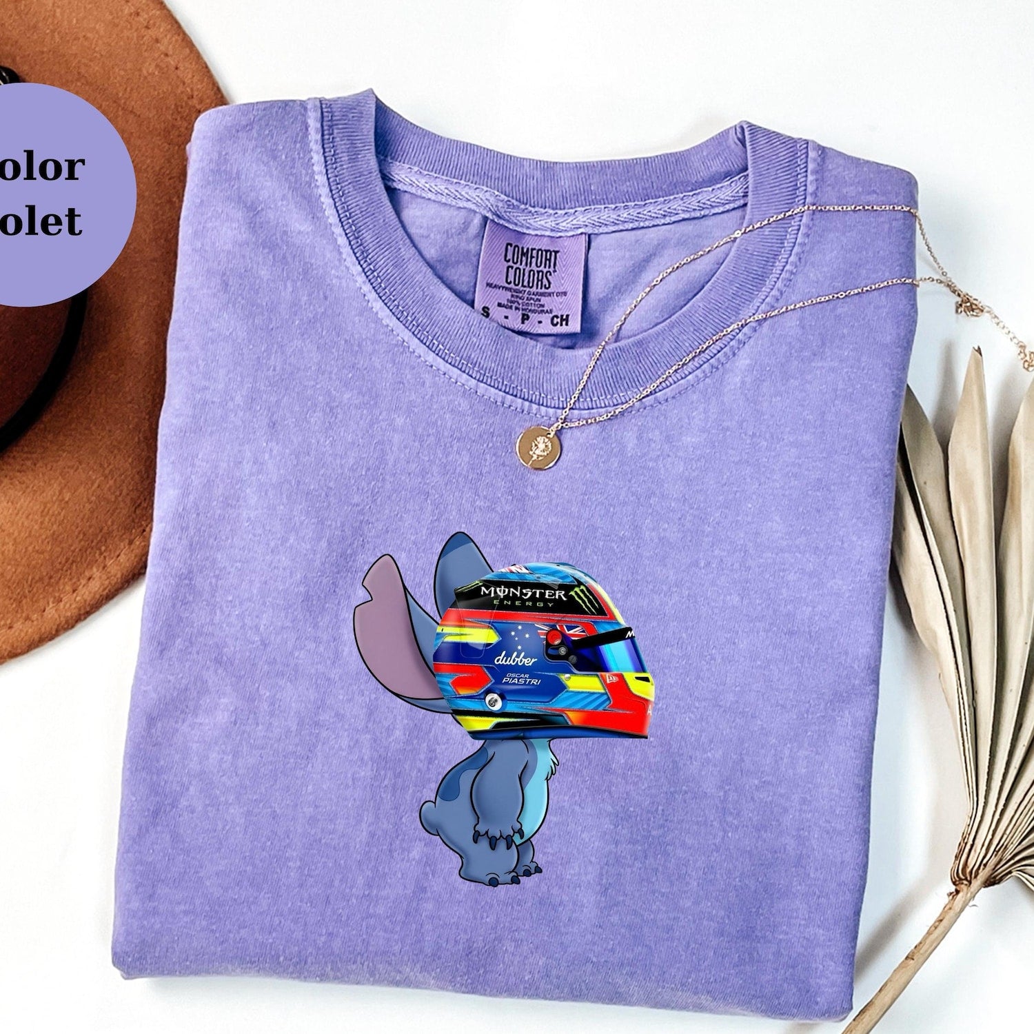 Oscar Piastri Racing Helmet Stitch Shirt, Funny F1 Fan Crewneck, Cartoon Racer Top, Motorsport Gift, Comfort Colors Unisex Shirt