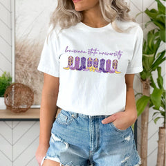 Aesthetic LSU T-shirt, Womens Louisiana State University Shirt, Geaux Tigers Shirt, LSU Gameday, Louisiana State Tailgate, Cowgirl Boots Tee (Classic Version) - Shirt King