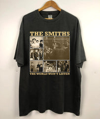 The Smiths the world won't listen T-shirt, 90s The Smiths Band T-shirt, The Smiths shirt, The Smithstour gift for men women unisex t-shirt (Classic Version) - Shirt King