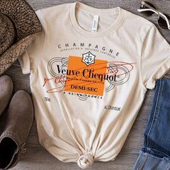 Champagne Veuve Rose Sweatshirts, Champagne Veuve Rose Shirt, Champagne Tennis Club T-shirt, Orange Champagne Rosé Label Shirt (Classic Version) - Shirt King