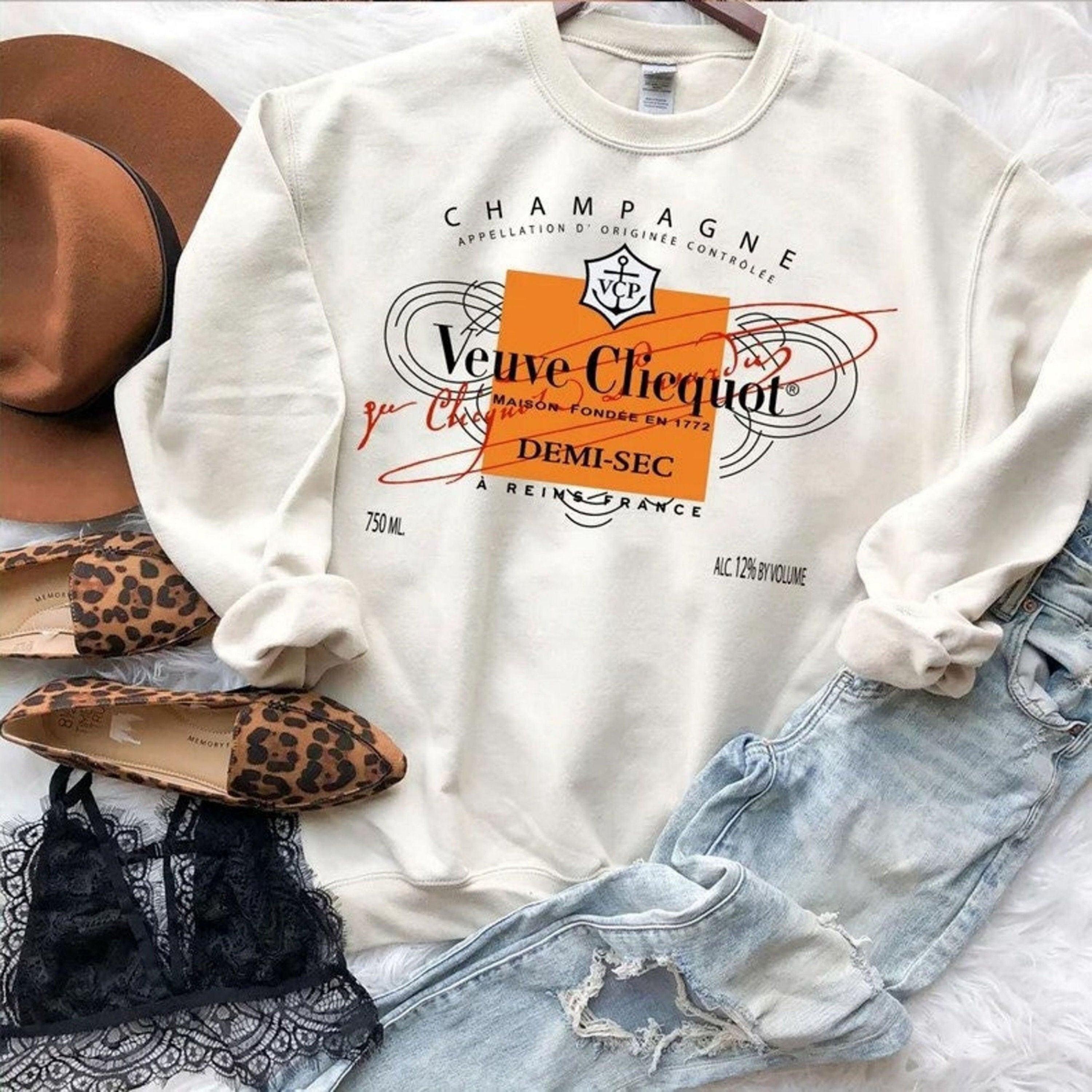 Champagne Veuve Rose Sweatshirts, Champagne Veuve Rose Shirt, Champagne Tennis Club T-shirt, Orange Champagne Rosé Label Shirt (Classic Version) - Shirt King