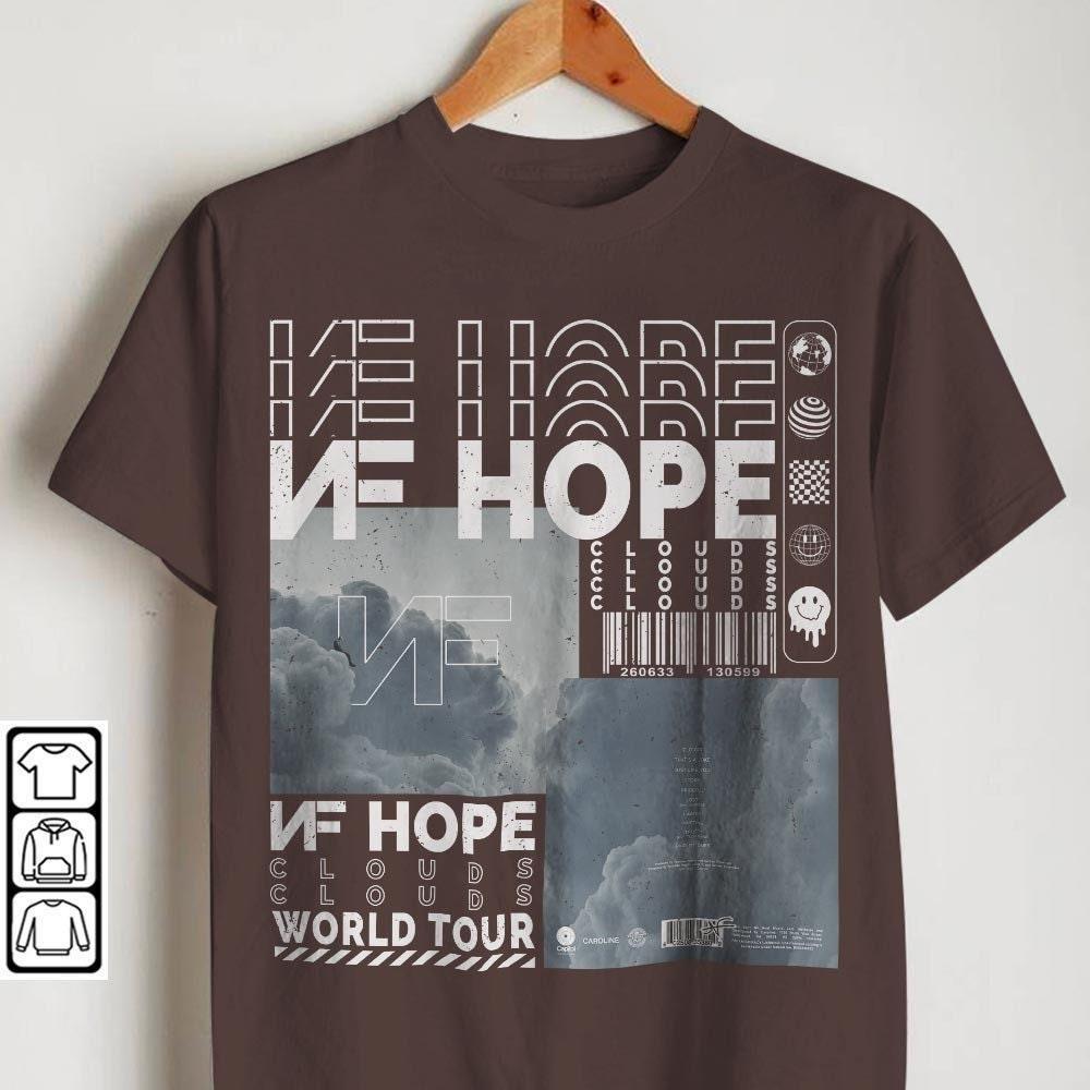 NF Rap Shirt, Y2K Hiphop 90s Vintage Merch NF Hope Tour 2023 Tickets Album Clouds Graphic Tee (Classic Version) - Shirt King