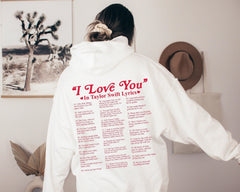 Different Ways Say I Love You In Lyrics Sweatshirt(crewneck) or Hoodie,I Love You Lyrics Sweatshirt, Aesthetic Hoodie,Valentines Shirt (Classic Version) - Shirt King