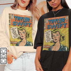 Taylor Swift Comic Shirt V1, Sweatshirt Merch Cruel Summer Vintage Comic Book Album Lover Taylor Eras Tour 2023 Graphic Tee Unisex L2004 (Classic Version) - Shirt King