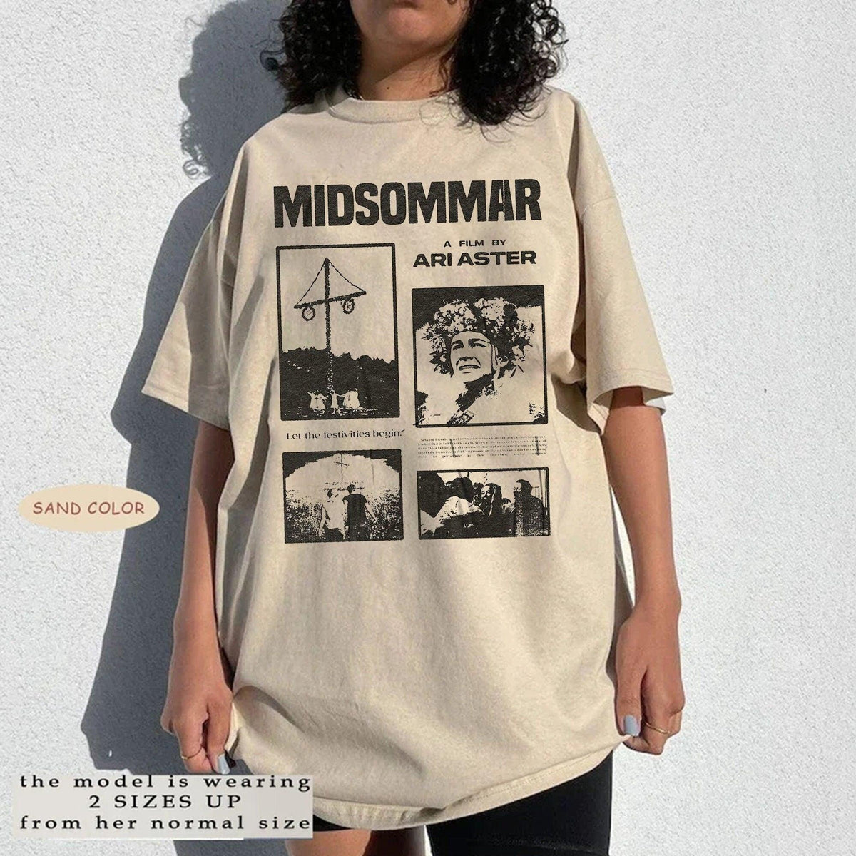 Vintage Midsommar A24 Movie Shirt, Midsommar Black and White Poster A24 Movie Unisex Tee Crewneck Sweatshirt Hoodie (Classic Version) - Shirt King