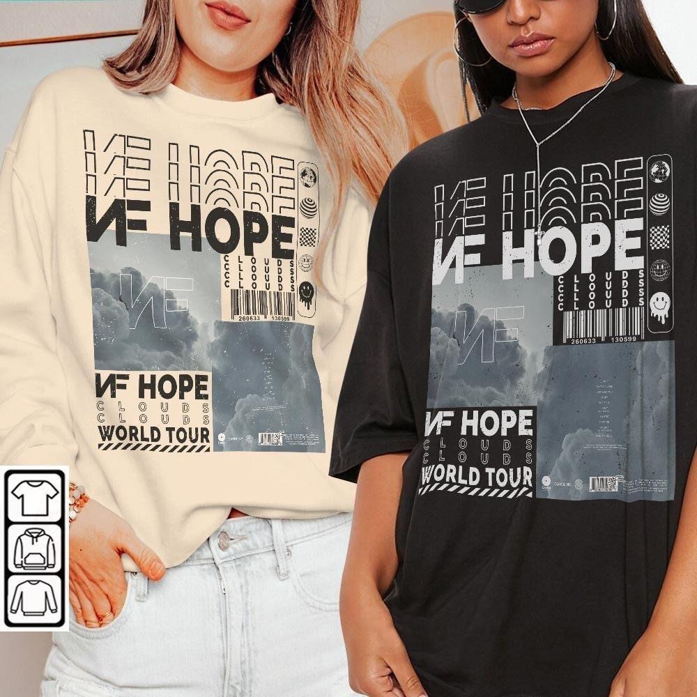 NF Rap Shirt, Y2K Hiphop 90s Vintage Merch NF Hope Tour 2023 Tickets Album Clouds Graphic Tee (Classic Version) - Shirt King