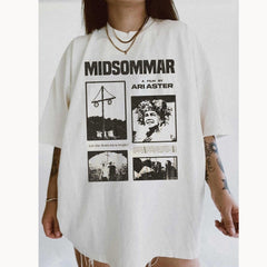 Vintage Midsommar A24 Movie Shirt, Midsommar Black and White Poster A24 Movie Unisex Tee Crewneck Sweatshirt Hoodie (Classic Version) - Shirt King