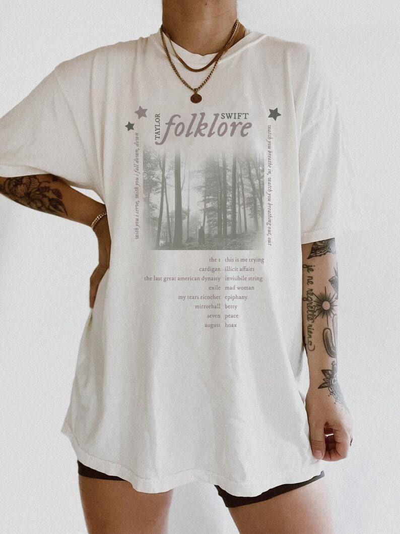 Folklore tracklist SHIRT, Folklore Shirt, Folklore Merch, Taylor Gift, TS Merch, Taylor Merch, Forest Shirt (Classic Version) - Shirt King