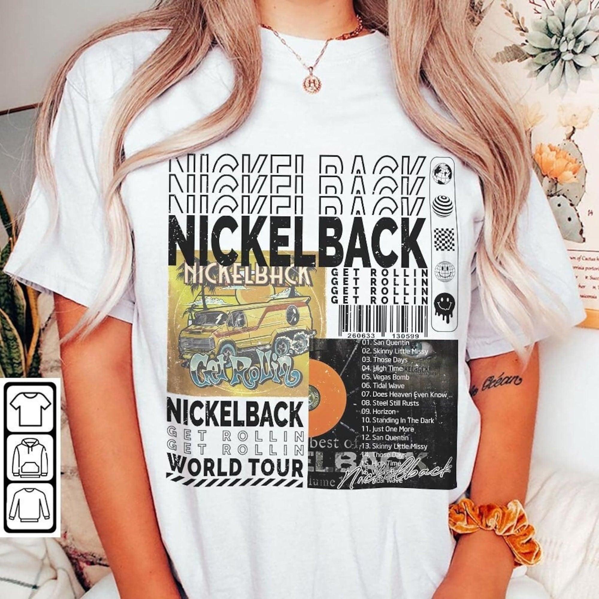 Nickelback Music Shirt, Merch Vintage Get Rollin' Tour 2023 Tickets Album Get Rollin Graphic Tee 90s Y2K Gift For Fan (Classic Version) - Shirt King