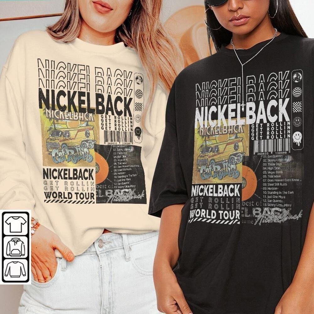 Nickelback Music Shirt, Merch Vintage Get Rollin' Tour 2023 Tickets Album Get Rollin Graphic Tee 90s Y2K Gift For Fan L905M (Classic Version) - Shirt King