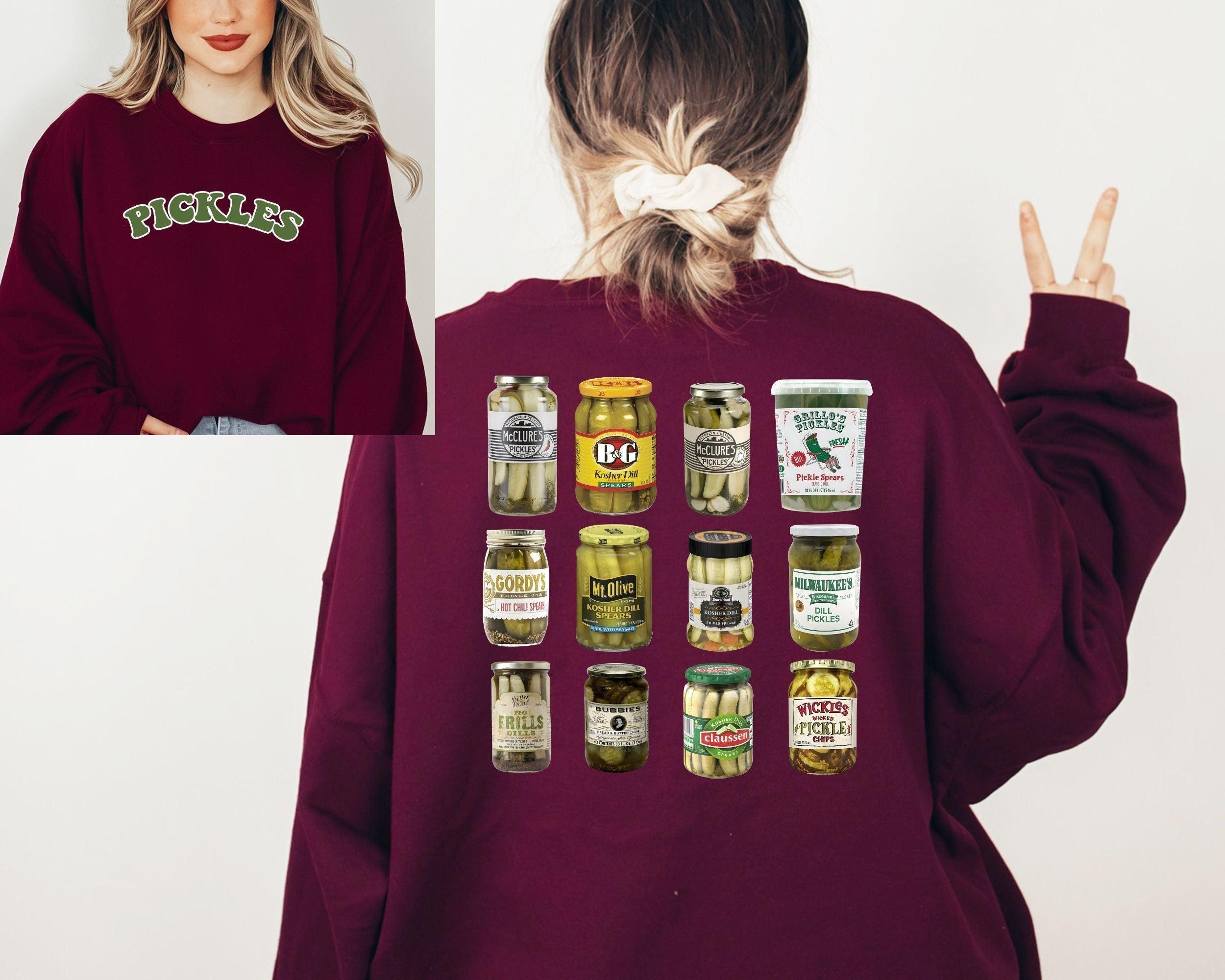 Vintage Canned Pickles Sweatshirt, Pickle Lovers Sweatshirt, Canning hot peppers, Refrigerator pickles, National Pickle Day Sweatshirt (Classic Version) - Shirt King