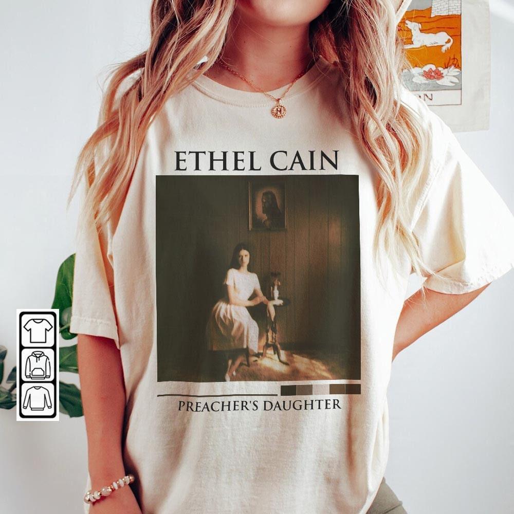 Ethel Cain Music Shirt, Preacher's Daughter Album Merch 3, Ethel Cain Sun Bleached Inspired Bootleg 90s Vintage Graphic Unisex Gift M607T (Classic Version) - Shirt King