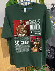 50 Cent Vintage T-Shirt, Get Rich Or Die Tryin Album 90s Y2K T-Shirt, 50 Cent Rap Shirt, Hiphop Tee, Vintage Bootleg Shirt (Classic Version) - Shirt King