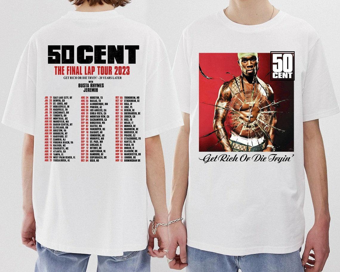 Vintage 50 Cent Get Rich or Die Trying T-Shirt, 50 Cent Rapper Shirt, 50 Cent Shirt, 50 Cent Tour Shirt, The Final Lap Concert Shirt (Classic Version) - Shirt King
