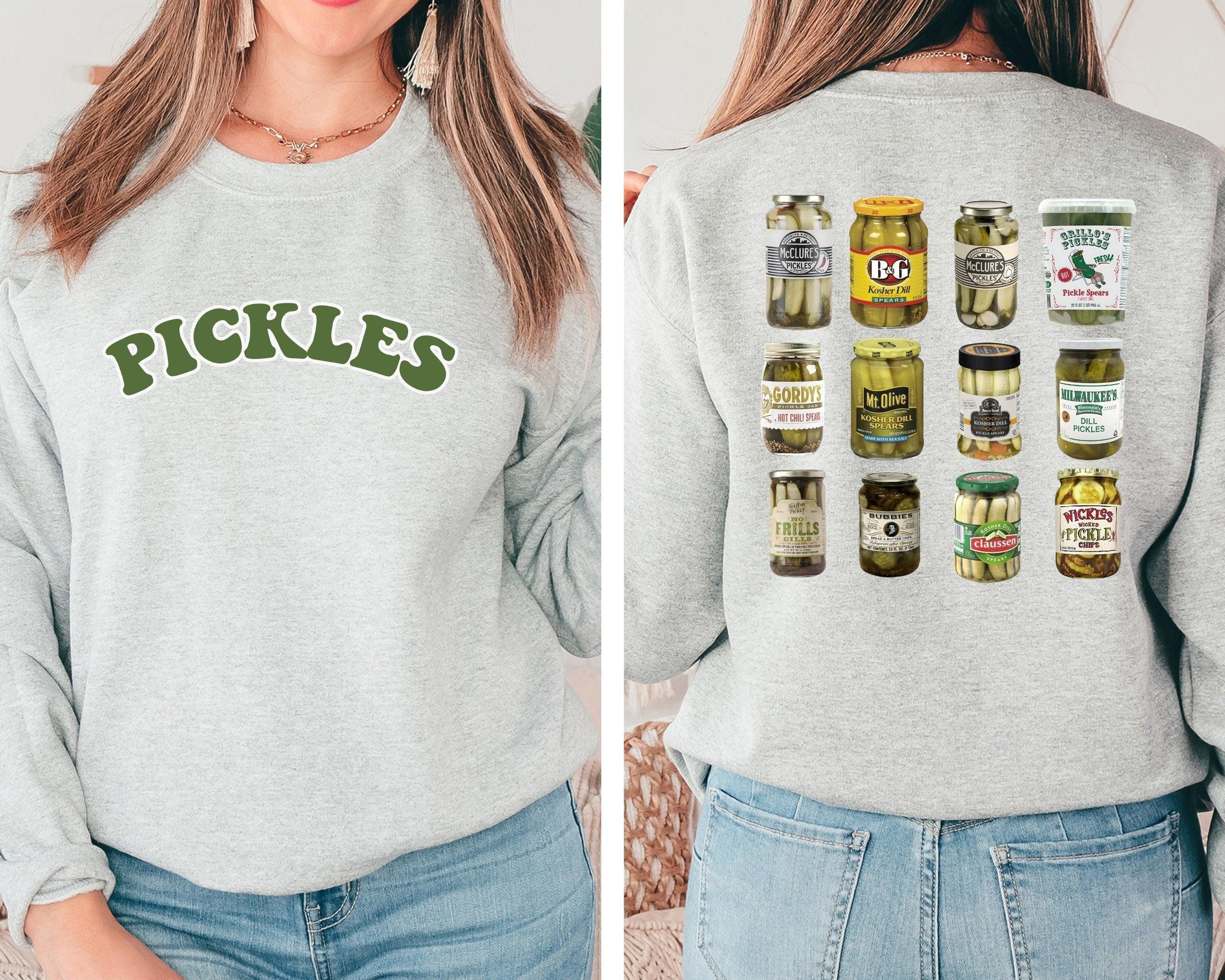 Vintage Canned Pickles Sweatshirt, Pickle Lovers Sweatshirt, Canning hot peppers, Refrigerator pickles, National Pickle Day Sweatshirt (Classic Version) - Shirt King