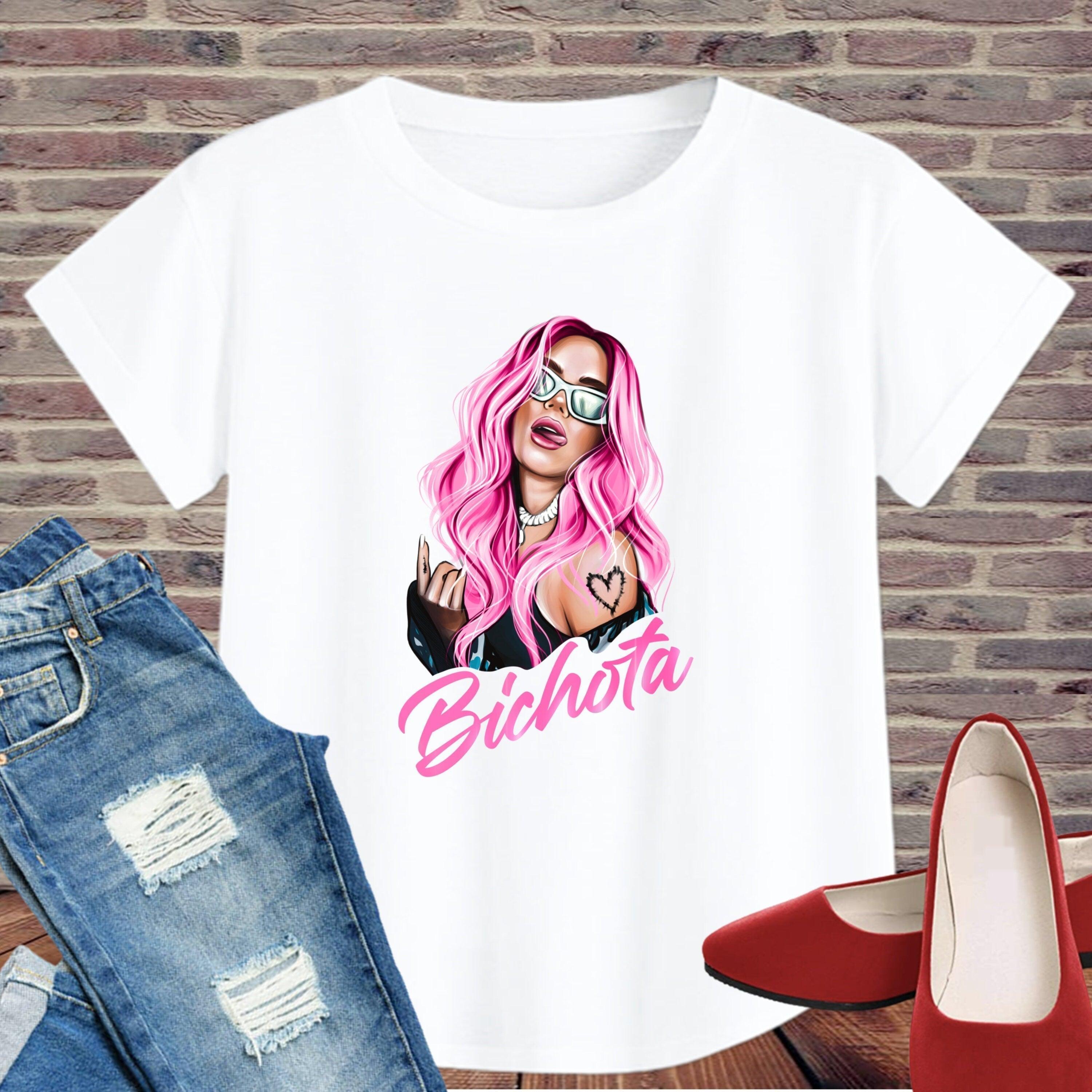 Karol G pink hair Shirt, La Bichota Shirt, Bichota Gift, Hispanic Gift, Reggaeton Shirt, Karol G Fan Shirt. Birthday Gift (Classic Version) - Shirt King