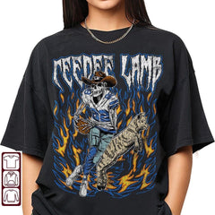 Dallas Football Shirt, CeeDee Lamb Shirt, Skeleton Football Shirt, Vintage Bootleg Shirt, Washed Color Shirt, Shirt SKESEP04 (Classic Version) - Shirt King