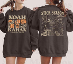 Vintage 2 Sides Stick Season Tour 2023 Sweatshirt, Noah Kahan Stick Season Tour 2023 Sweater, Kahan Folk Pop Music, Country Music Shirt