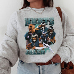 Jalen Hurts Shirt, Jalen Hurts Vintage 90s Shirt, Quarterback Homage Retro Classic Graphic Tee Bootleg Best Seller Unisex Sport Sweatshirt (Classic Version) - Shirt King