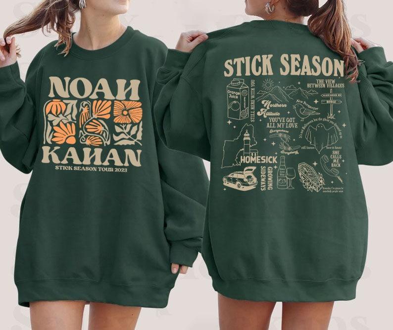 Vintage 2 Sides Stick Season Tour 2023 Sweatshirt, Noah Kahan Stick Season Tour 2023 Sweater, Kahan Folk Pop Music, Country Music Shirt