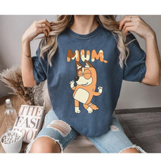 Retro Mom Bluey Shirt, Retro Chilli Heeler Shirt, Bluey Mum Shirt, Bluey Mom Shirt, Mama Shirt, Chilli Heeler, Bluey Family Shirt (Classic Version) - Shirt King