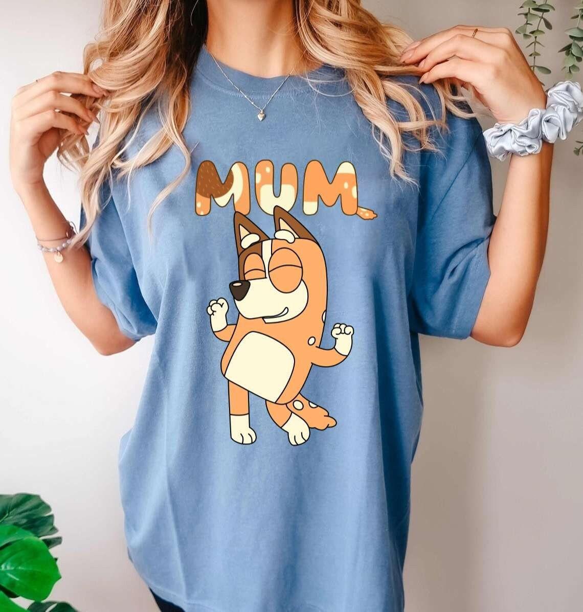 Retro Mom Bluey Shirt, Retro Chilli Heeler Shirt, Bluey Mum Shirt, Bluey Mom Shirt, Mama Shirt, Chilli Heeler, Bluey Family Shirt (Classic Version) - Shirt King