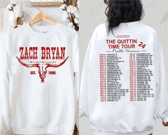 Retro Zach Bryan The Quittin Time Tour Zach Sweatshirt TShirt, Zach Bryan Tour Shirt, Gift For Zach Bryan Fan, Zach Bryan Sweatshirt (Classic Version) - Shirt King