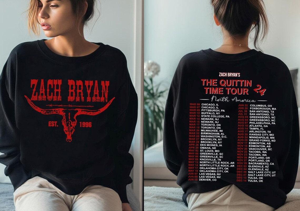 Retro Zach Bryan The Quittin Time Tour Zach Sweatshirt TShirt, Zach Bryan Tour Shirt, Gift For Zach Bryan Fan, Zach Bryan Sweatshirt (Classic Version) - Shirt King