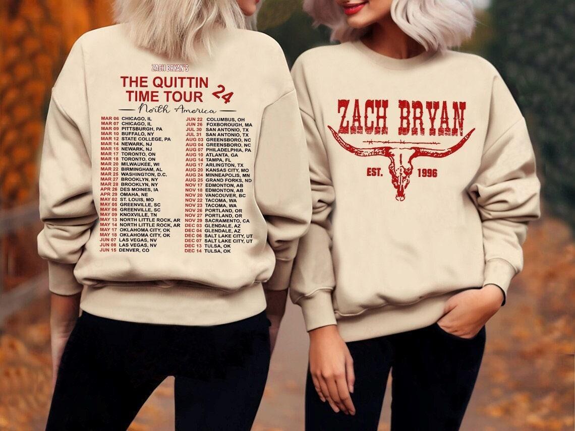 Retro Zach Bryan The Quittin Time Tour Zach Sweatshirt TShirt, Zach Bryan Tour Shirt, Gift For Zach Bryan Fan, Zach Bryan Sweatshirt (Classic Version) - Shirt King