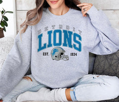 Detroit Lions Sweatshirt, Detroit Football T-Shirt, Detroit Shirt, Detroit Football Tee, Detroit Football Crewneck, Detroit Lions Gifts (Classic Version) - Shirt King