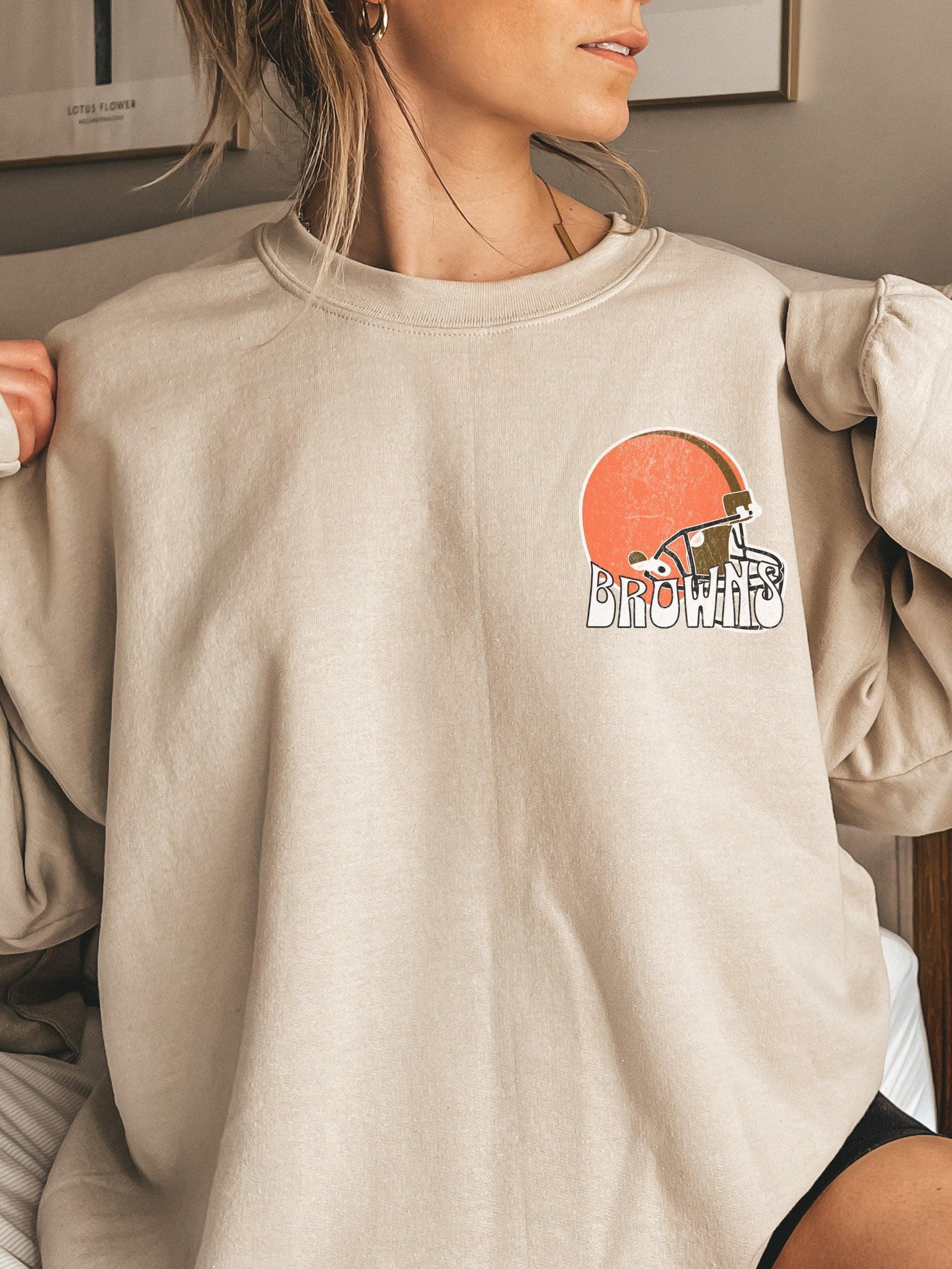 Cleveland Crewneck Sweatshirt, Go Brownies, Trendy Vintage Style Football Shirt for Game Day