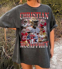 Vintage Christian McCaffrey Bootleg Shirt,Retro Football comfort colors shirt,Retro 90's Fans Gift,Running back Homage Shirt,Gift for fans