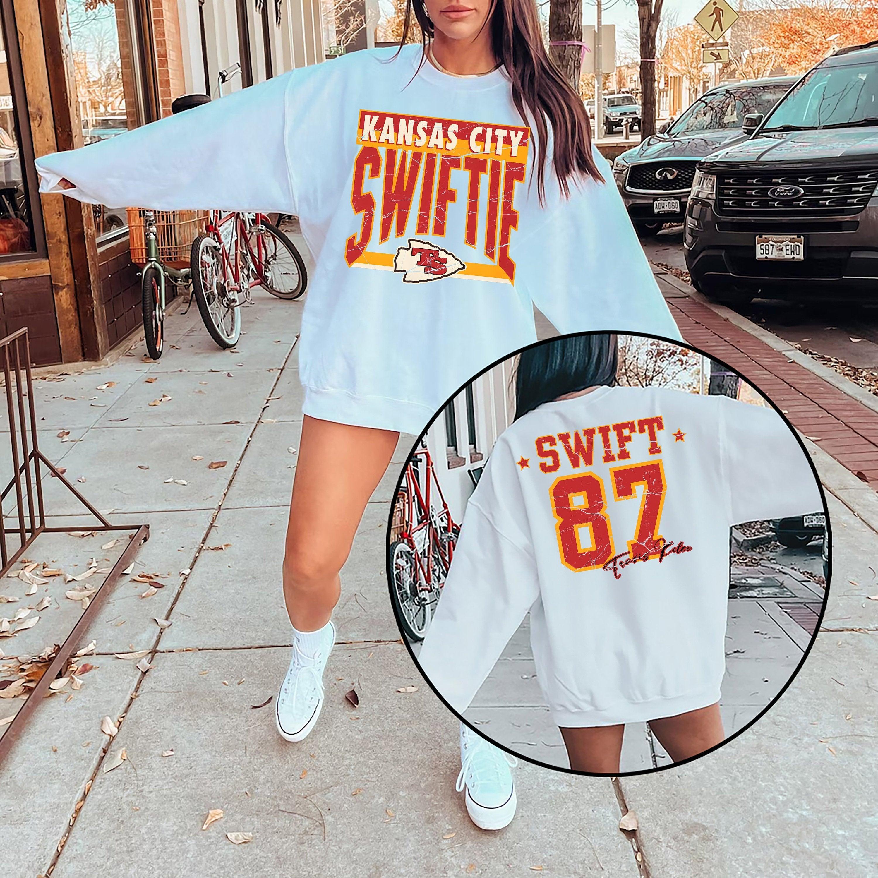 Kansas City Swift Kelce Jersey Sweatshirt/ Kansas City Chiefs Sweatshirt/ Travis Kelce Chiefs Crewneck Shirt/ Travis Kelce Swift Shirt