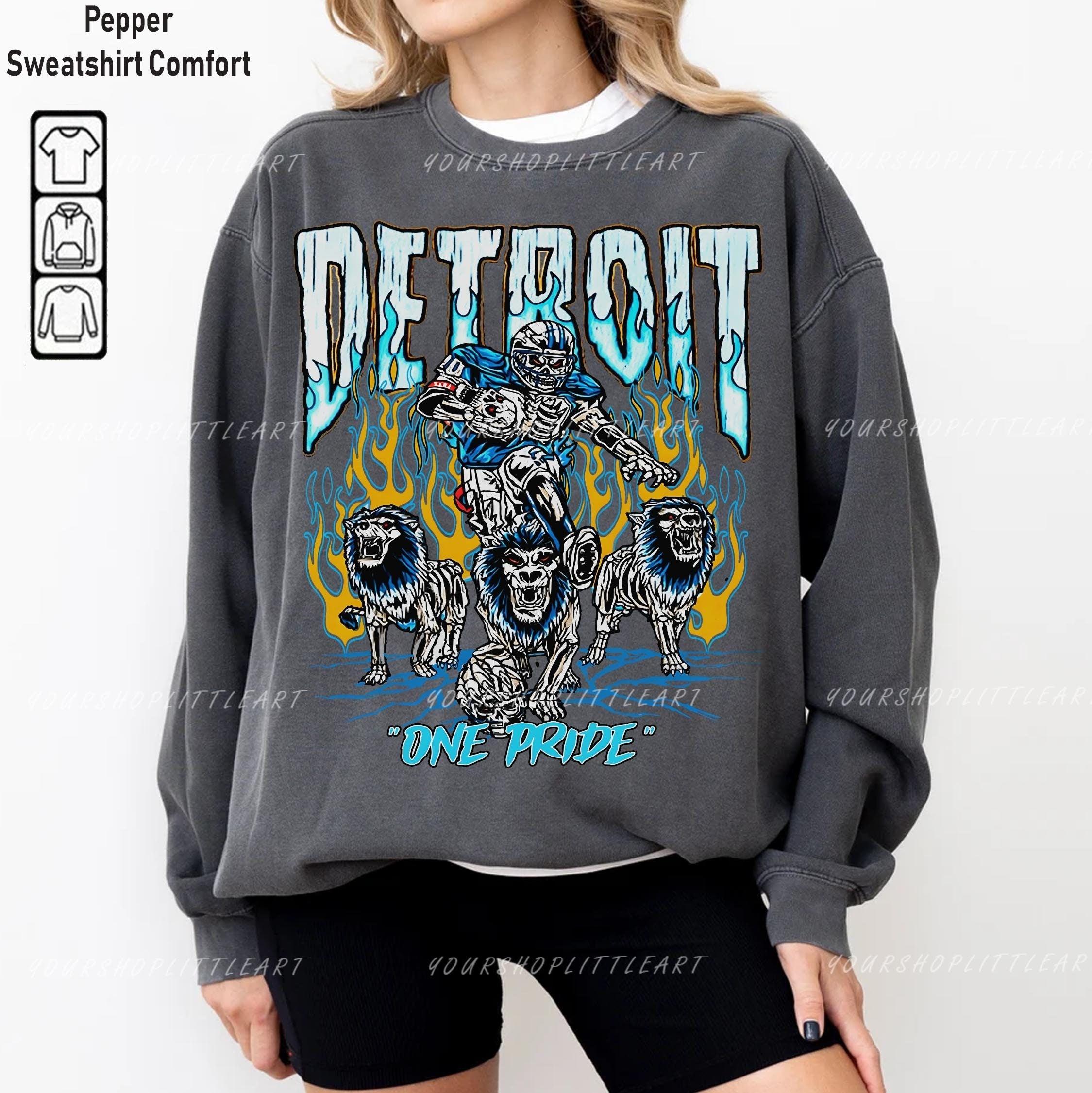 Vintage Style Detroit Football Sweatshirt, Detroit Football Sweatshirt, Detroit Football Shirt, Detroit Fan Gift Shirt, Sunday Football