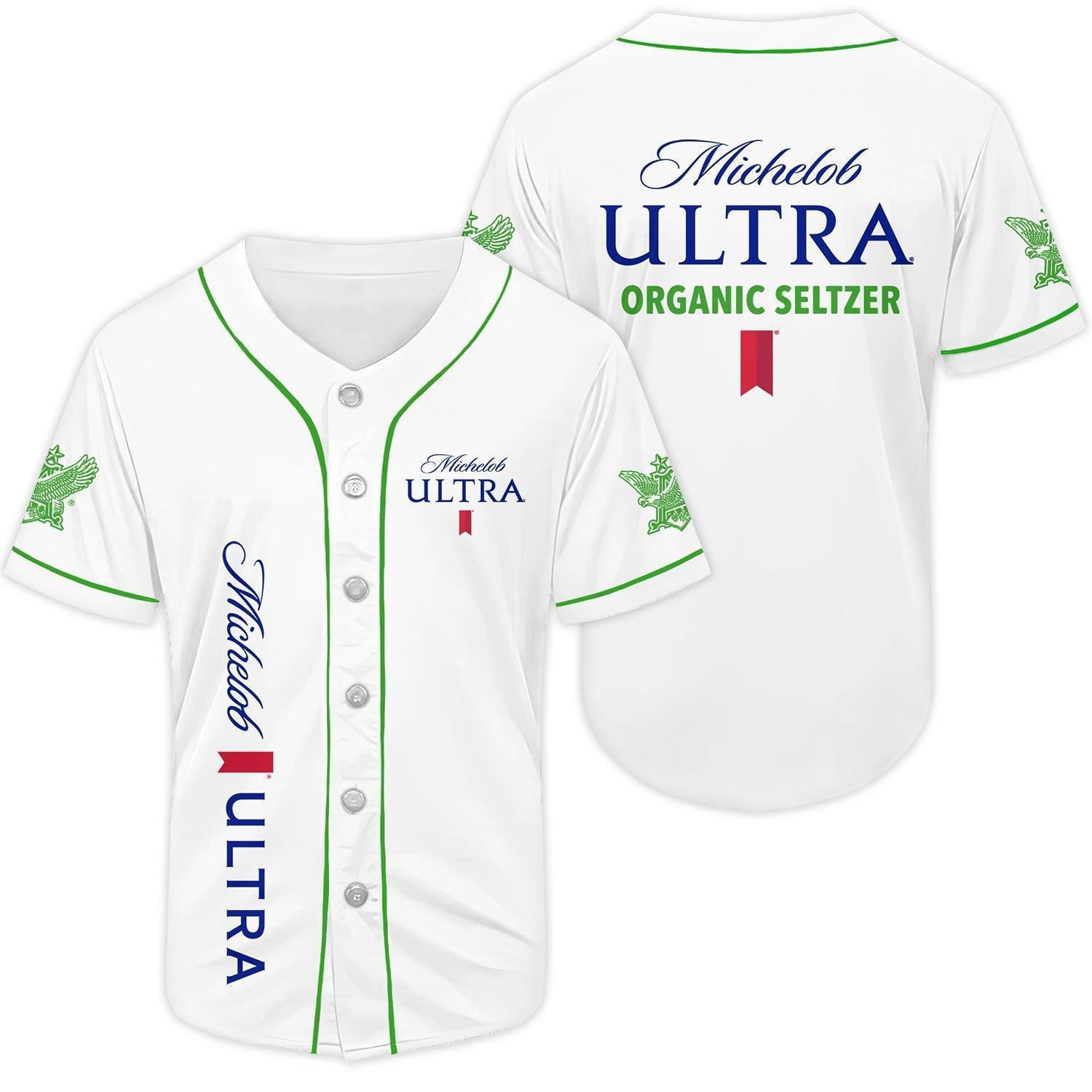 Michelob Ultra White Baseball Jersey - Shirt King